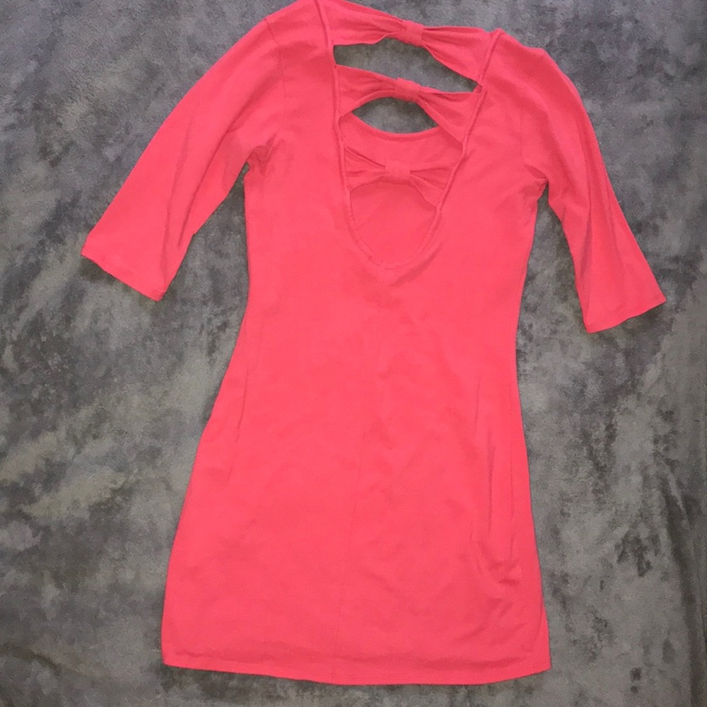 Fitted bow dress size L
